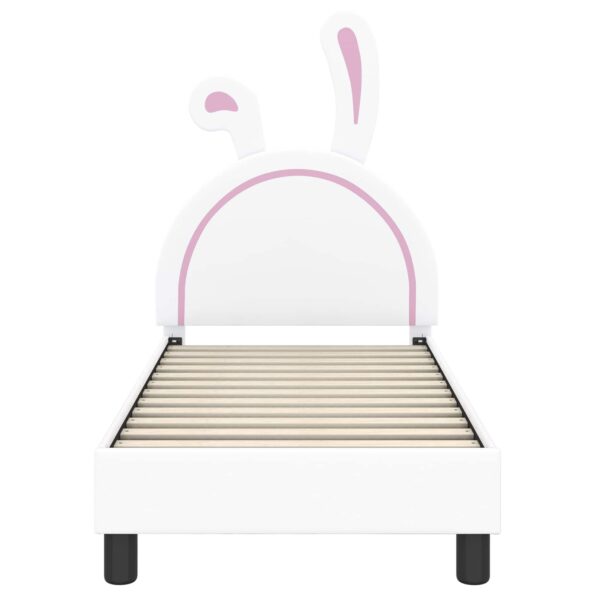 vidaXL Rám detskej postele s čelom Biela 70 x 140 cm PU – Obrázok 5