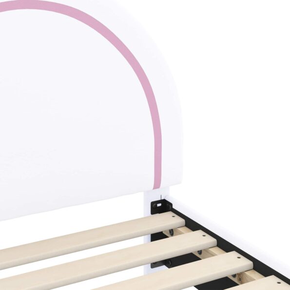 vidaXL Rám detskej postele s čelom Biela 70 x 140 cm PU – Obrázok 8