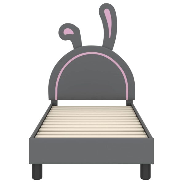 vidaXL Rám detskej postele s čelom Svetlosivá 70 x 140 cm PU – Obrázok 5