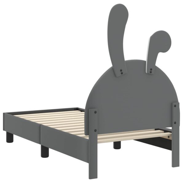 vidaXL Rám detskej postele s čelom Svetlosivá 70 x 140 cm PU – Obrázok 7