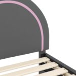 vidaXL Rám detskej postele s čelom Svetlosivá 70 x 140 cm PU – Obrázok 8