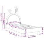 vidaXL Detský rám na posteľ s čelom Biela 80 x 160 cm PU – Obrázok 10