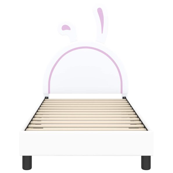 vidaXL Detský rám na posteľ s čelom Biela 80 x 160 cm PU – Obrázok 5