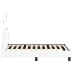 vidaXL Detský rám na posteľ s čelom Biela 80 x 160 cm PU – Obrázok 6