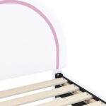 vidaXL Detský rám na posteľ s čelom Biela 80 x 160 cm PU – Obrázok 8