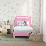 vidaXL Rám detskej postele s čelom Ružová 70 x 140 cm látka – Obrázok 3