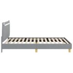 vidaXL Detský rám na posteľ s čelom Svetlosivá 80 x 200 cm látka – Obrázok 6