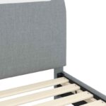 vidaXL Detský rám na posteľ s čelom Svetlosivá 80 x 200 cm látka – Obrázok 8