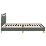 vidaXL Detský rám na posteľ s čelom Tmavo šedá 80 x 200 cm látka – Obrázok 6