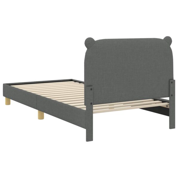 vidaXL Detský rám na posteľ s čelom Tmavo šedá 80 x 200 cm látka – Obrázok 7