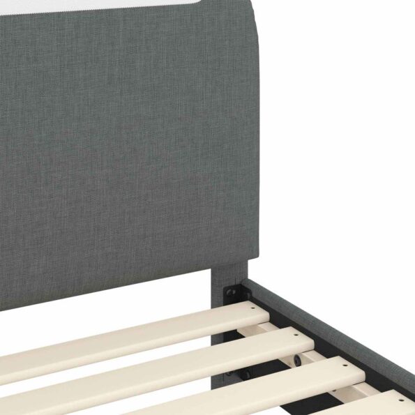 vidaXL Detský rám na posteľ s čelom Tmavo šedá 80 x 200 cm látka – Obrázok 8