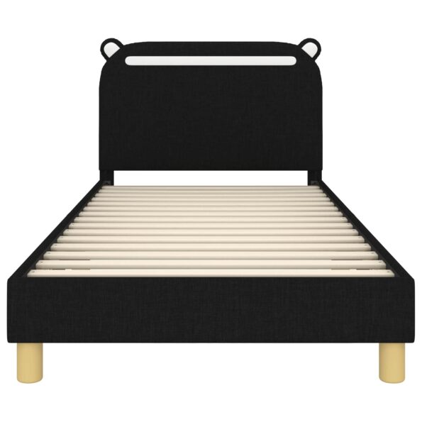 vidaXL Detský rám na posteľ s čelom Čierna 80 x 200 cm látka – Obrázok 5