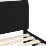 vidaXL Detský rám na posteľ s čelom Čierna 80 x 200 cm látka – Obrázok 8