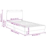 vidaXL Detský rám na posteľ s čelom Modrá džínovina 80 x 200 cm látka – Obrázok 10