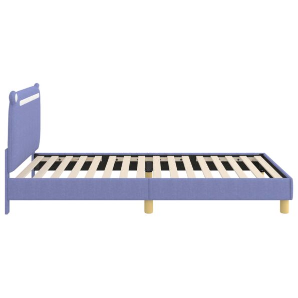 vidaXL Detský rám na posteľ s čelom Modrá džínovina 80 x 200 cm látka – Obrázok 6