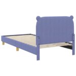 vidaXL Detský rám na posteľ s čelom Modrá džínovina 80 x 200 cm látka – Obrázok 7