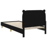 vidaXL Detský rám na posteľ s čelom Čierna 90 x 190 cm látka – Obrázok 7