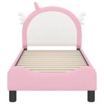vidaXL Rám detskej postele s čelom Ružová 70 x 140 cm PU – Obrázok 5