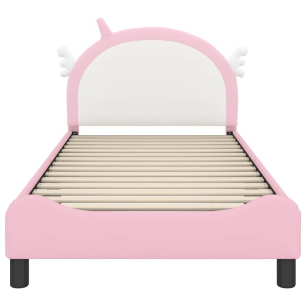 vidaXL Detský rám na posteľ s čelom Ružová 90 x 200 cm PU – Obrázok 5