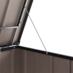 vidaXL Úložná krabica do záhrady Čierna 151,5 x 107 x 100 cm Oceľ – Obrázok 12