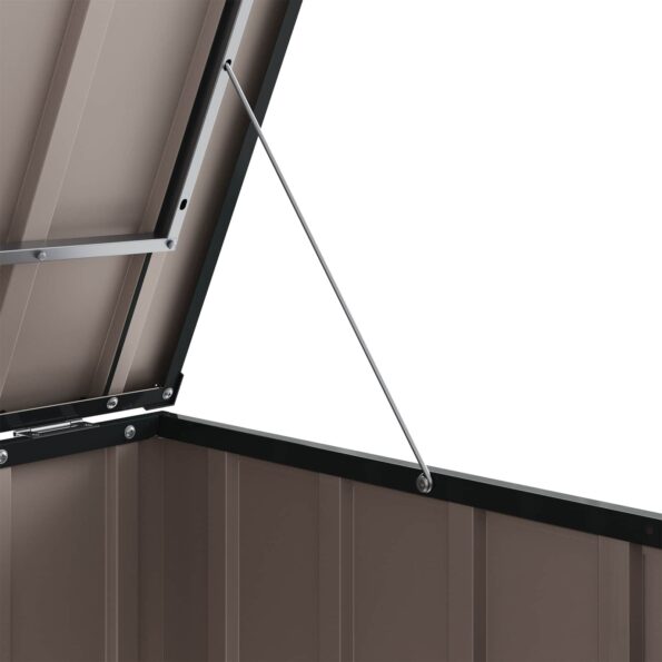 vidaXL Úložná krabica do záhrady Čierna 151,5 x 107 x 100 cm Oceľ – Obrázok 12