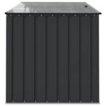 vidaXL Úložná krabica do záhrady Čierna 151,5 x 107 x 100 cm Oceľ – Obrázok 8