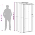 vidaXL Záhradné prístrešky Antracit 103 x 86 x 200 cm Kov – Obrázok 12