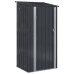 vidaXL Záhradné prístrešky Antracit 103 x 86 x 200 cm Kov – Obrázok 2