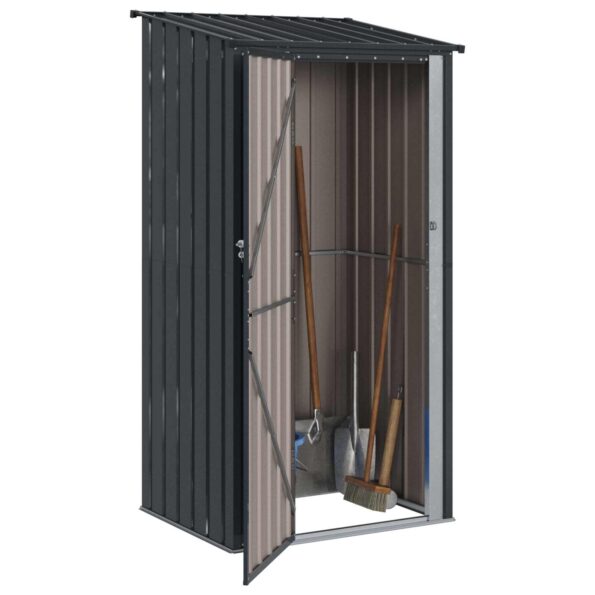 vidaXL Záhradné prístrešky Antracit 103 x 86 x 200 cm Kov – Obrázok 3