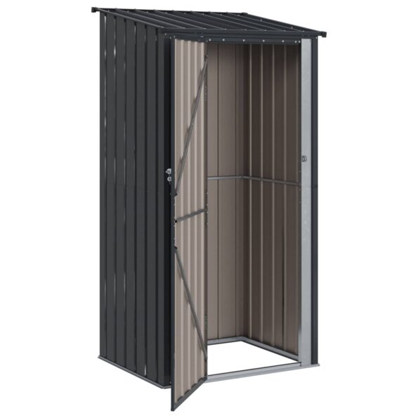 vidaXL Záhradné prístrešky Antracit 103 x 86 x 200 cm Kov – Obrázok 5