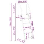 vidaXL Rebrík na molo Iný Strieborná 58 x 77 x 191 cm Hliník – Obrázok 11