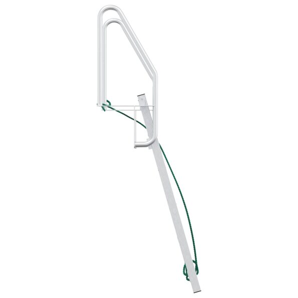 vidaXL Rebrík na molo Iný Strieborná 58 x 77 x 191 cm Hliník – Obrázok 5