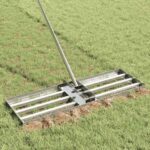 vidaXL Záhradný hrable Strieborná 75 x 25 x 200 cm Nerezová oceľ – Obrázok 3