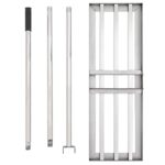 vidaXL Záhradný hrable Strieborná 75 x 25 x 200 cm Nerezová oceľ – Obrázok 7