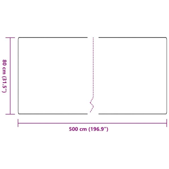 vidaXL Behúň koberec Tmavo šedá 80 x 500 cm 100% polypropylén – Obrázok 8