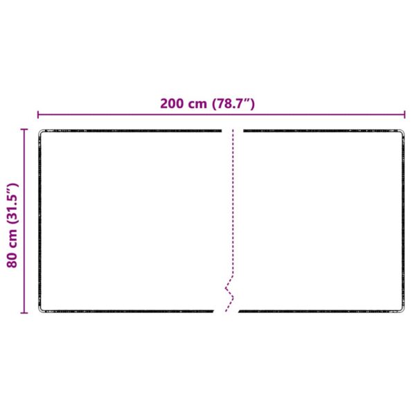 vidaXL Behúň koberec Sivá 80 x 200 cm 100% Polypropylén Tuft – Obrázok 7