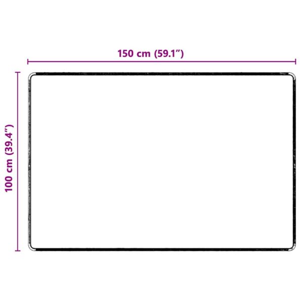 vidaXL Behúň koberec Sivá 100 x 150 cm 100% Polypropylén Tuft – Obrázok 8