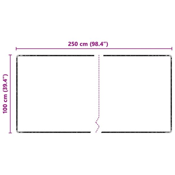 vidaXL Behúň koberec Sivá 100 x 250 cm 100% Polypropylén Tuft – Obrázok 7