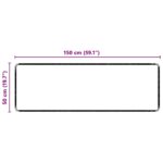 vidaXL Behúň koberec Čierna 50 x 150 cm 100% Polypropylén Tuft – Obrázok 8