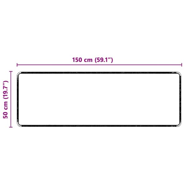 vidaXL Behúň koberec Čierna 50 x 150 cm 100% Polypropylén Tuft – Obrázok 8