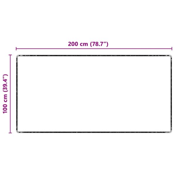 vidaXL Behúň koberec Čierna 100 x 200 cm 100% Polypropylén Tuft – Obrázok 8