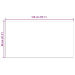 vidaXL Behúň koberec Sivá 80 x 150 cm látka – Obrázok 9