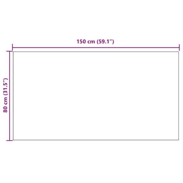 vidaXL Behúň koberec Sivá 80 x 150 cm látka – Obrázok 9