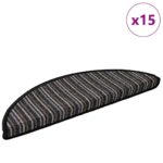 vidaXL Samolepiace schodové rohože 15 pcs Antracit 56 x 17 x 3 cm – Obrázok 3