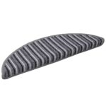 vidaXL Samolepiace schodové rohože 15 pcs Sivá 56 x 17 x 3 cm – Obrázok 2