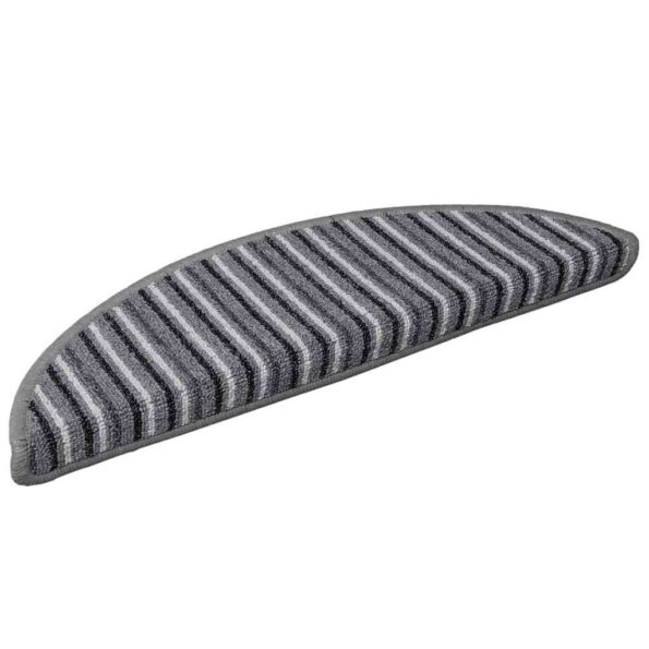 vidaXL Samolepiace schodové rohože 15 pcs Sivá 56 x 17 x 3 cm – Obrázok 2