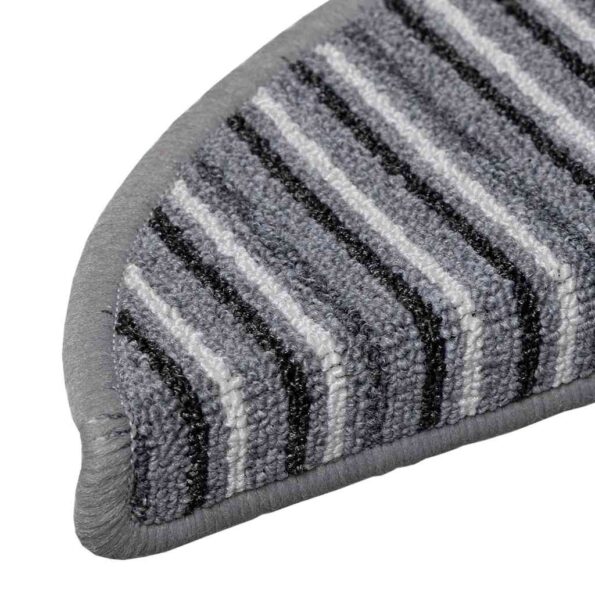 vidaXL Samolepiace schodové rohože 15 pcs Sivá 56 x 17 x 3 cm – Obrázok 8
