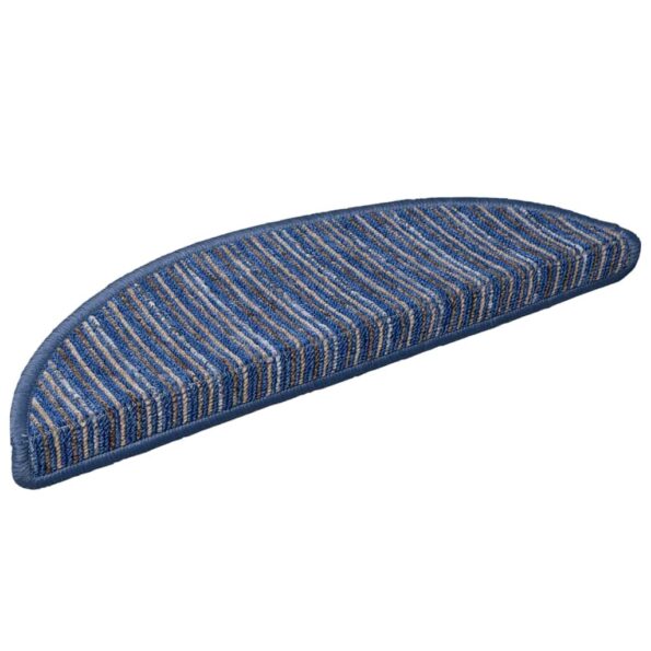 vidaXL Samolepiace schodové rohože 15 pcs Modrá 56 x 17 x 3 cm – Obrázok 2