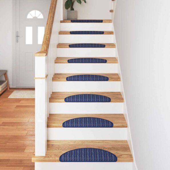 vidaXL Samolepiace schodové rohože 15 pcs Modrá 56 x 17 x 3 cm – Obrázok 4