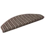 vidaXL Samolepiace schodové rohože 15 pcs Hnedá 65 x 21 x 4 cm – Obrázok 2